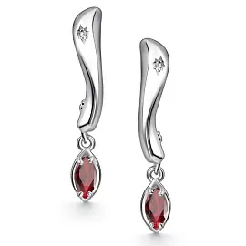 Серьги подвесные 02-5025.БРГР-00 серебро_0
