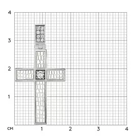 Крест декоративный FJ-kp2.c серебро_1