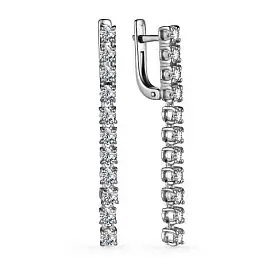 Серьги подвесные 02-3433.00КЦ-00 серебро Дорожка_0