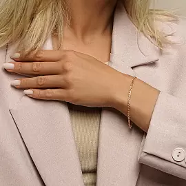 Браслет классический 7040200П-18 золото Пустотелый_1