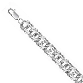 Браслет классический НБ22-056Ю-3 d1.70 серебро Полновесный_0