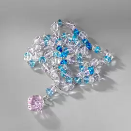 Колье длинное 00-00000202 ювелирный сплав мультиколор_2
