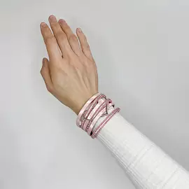 Браслет кожа, каучук 800345330-2 ювелирный сплав Сердце_1