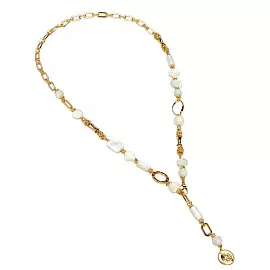 Колье т700 бел ювелирный сплав Золотой остров_0