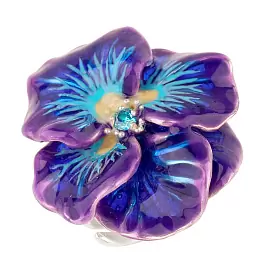 Кольцо 32-071TR серебро Цветок_0