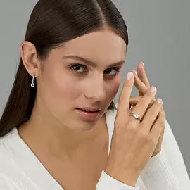 Кольцо один камень 01-4343.БРТБ-00 серебро_1