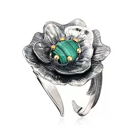Кольцо RG081597MLC-COV-S серебро Цветок_0