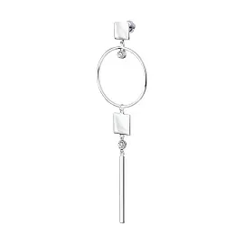 Серьги серьга одиночная 94170092 серебро_0
