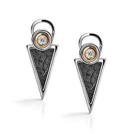 Серьги 02-4239.000Б-17 серебро Треугольник_0