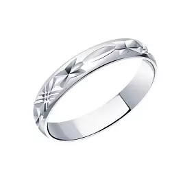 Кольцо обручальное 627-4 серебро_0