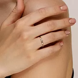 Кольцо один камень 019267 золото_1