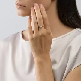 Кольцо один камень 019156 золото_1