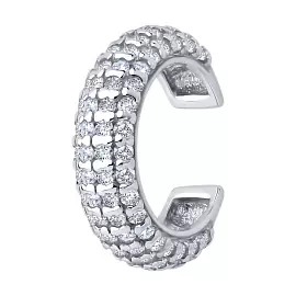 Серьги кафф 94170385 серебро_0