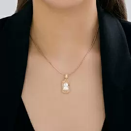 Подвеска религиозная христианская ладанка 036709 золото Святой Николай Чудотворец_1