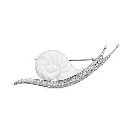 Брошь 5-221-13900 серебро Улитка_0