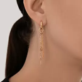 Серьги подвесные 51-121-02950-1 золото Цепи_1