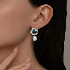 Серьги подвесные 92023036 серебро_1