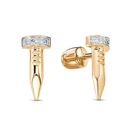 Серьги пусеты 0504734 золото Картье Гвоздь_0