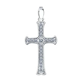Крест декоративный 94120115 серебро Крест