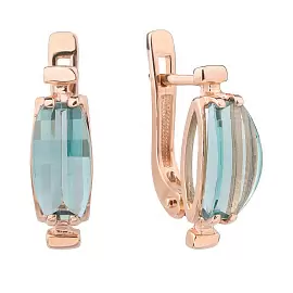 Серьги один камень С-0011 кв золото_0