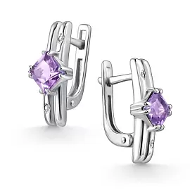 Серьги один камень 02-4680.БРАМ-00 серебро_1