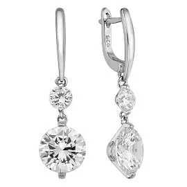 Серьги подвесные LLE5-10RK серебро_0