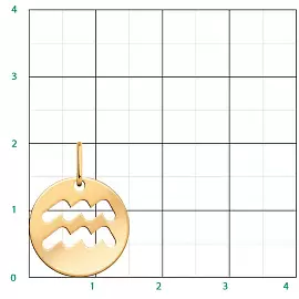 Подвеска знак зодиака 50203.водолей золото Водолей_1