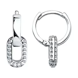 Серьги конго 94026813 серебро_0