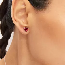 Серьги пусеты 6101652-04085 серебро Сердце_1