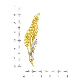 Брошь 5-213-7987 серебро Колос_1