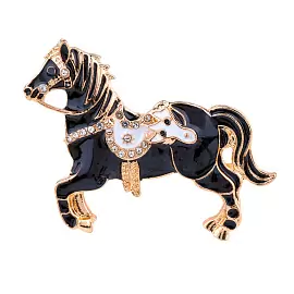 Брошь 341110081b ювелирный сплав Лошадь_0
