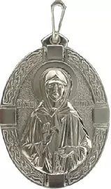 Подвеска религиозная христианская ладанка 2356н серебро Святая Матрона 