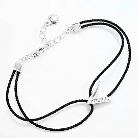 Браслет текстильный 94050871 серебро friens_1