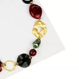 Колье т900 зел ювелирный сплав Сангрия_2