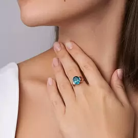 Кольцо один камень 10840 лт золото_1