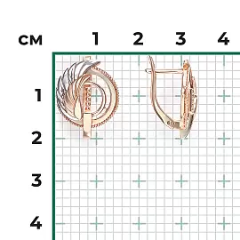 Серьги 02-5317-00-000-1111 золото Крыло_2