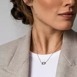 Колье 3915ZI серебро_4