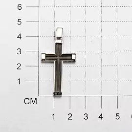 Крест декоративный 03-3166.00ЧБ-17 серебро бриллиант_2