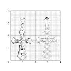 Крест христианский 94120071 серебро Полновесный_2