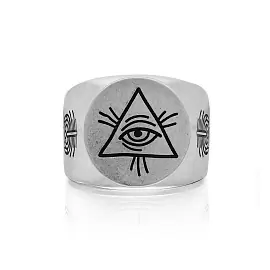 Кольцо 1-183-0083 серебро Всевидящее око_1