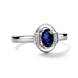 Кольцо один камень 01-4563.000С-00 серебро_1