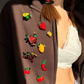 Брошь 331110040 ювелирный сплав Лимон_1