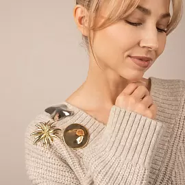 Брошь 331110049g ювелирный сплав Цветок_2