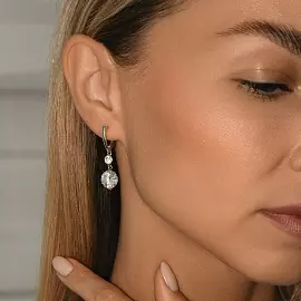 Серьги подвесные LLE5-10RK серебро_2