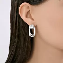 Серьги подвесные 94027311 серебро Прямоугольник_1