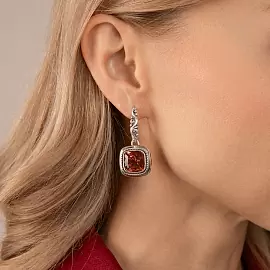 Серьги подвесные 3090с-султ серебро_1