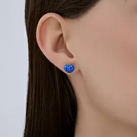 Серьги пусеты 94027217 серебро Сердце_1