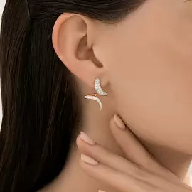 Серьги 51-122-02967-1 золото змея_1