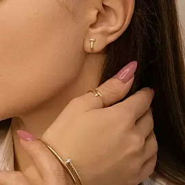 Серьги пусеты 0504734 золото Картье Гвоздь_1