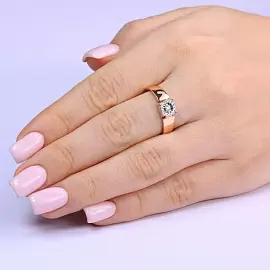 Кольцо один камень 08-51-0085-00 золото_1